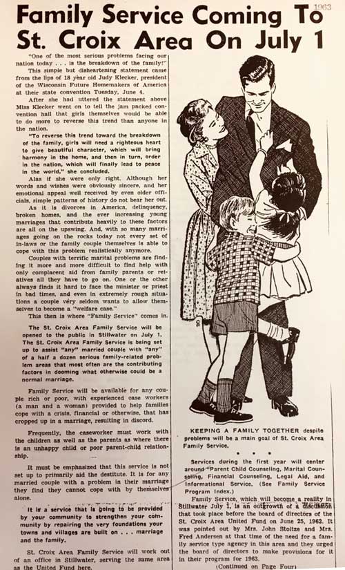 FamilyMeans Newspaper Clipping