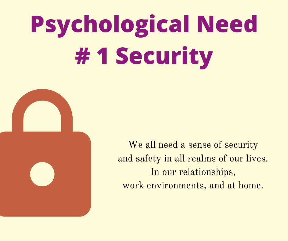 psych need - security