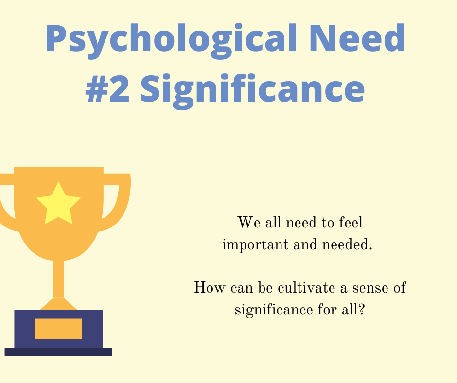 psych need - significance